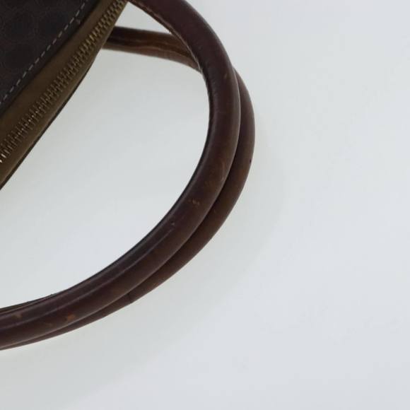 CELINE Macadam Canvas Hand Bag PVC Leather Gold Brown Auth bs19145 - Picture 8 of 16